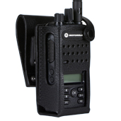 Bæreveske, kraftig lær, med 3" swivel belteloop, for terminal med display